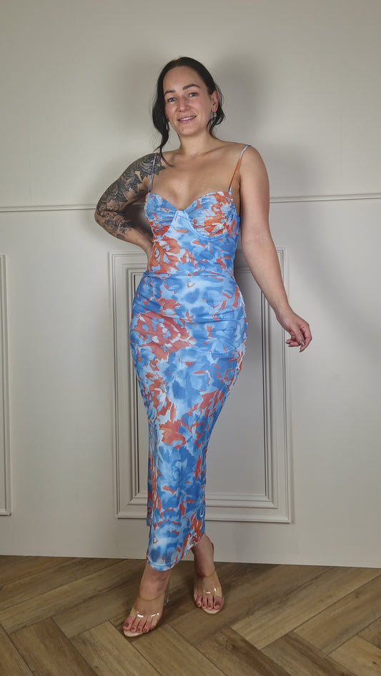 ROWAN - Tie Dye Print Midi Dress