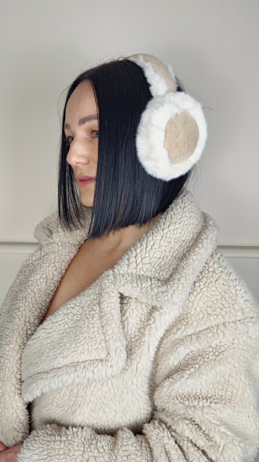 DINA - Faux Suede & Fur Ear Muffs