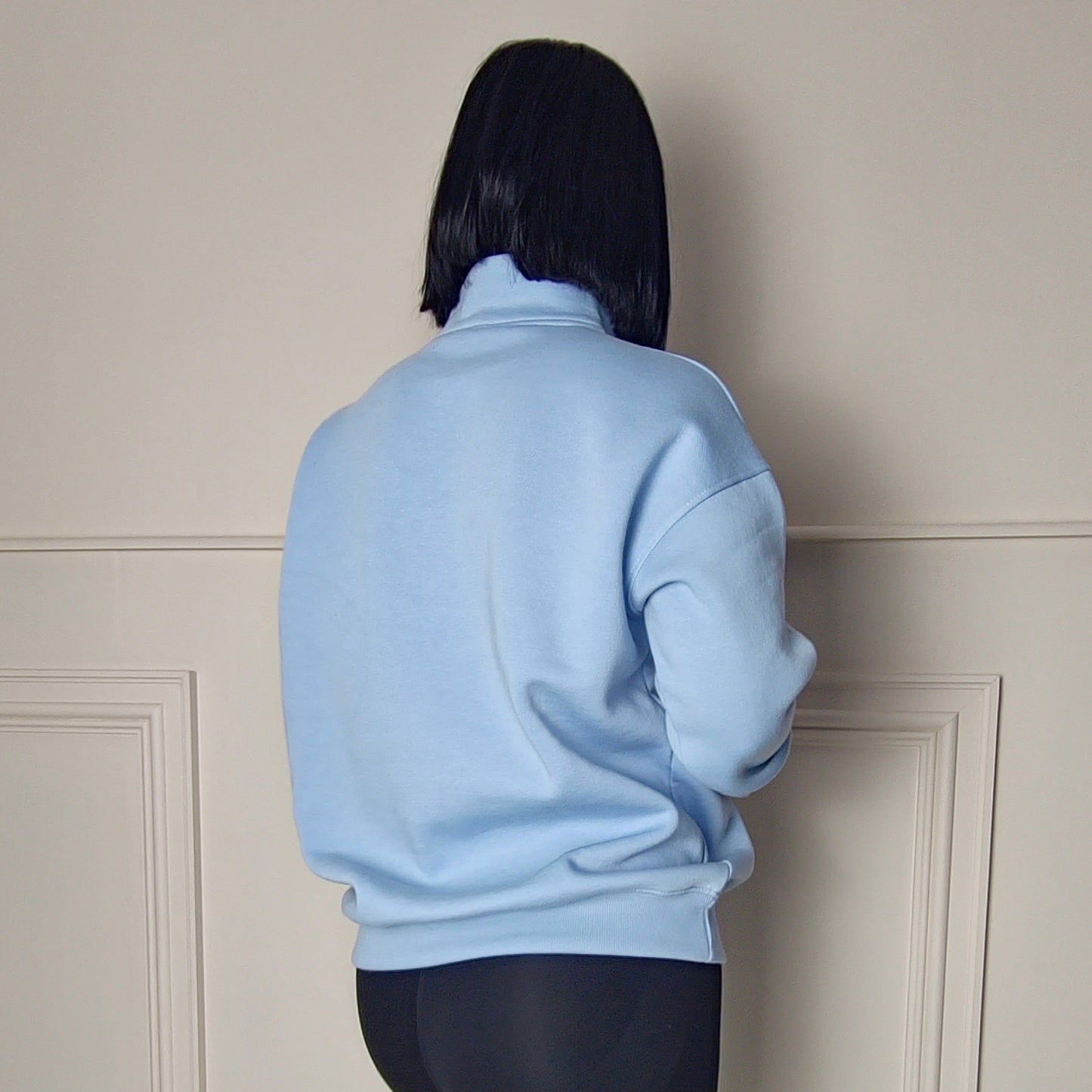 BROOKLYN - Half Zip Sweatshirt Baby Blue