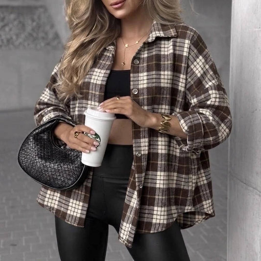 HALLIE - Cotton Plaid Shirt