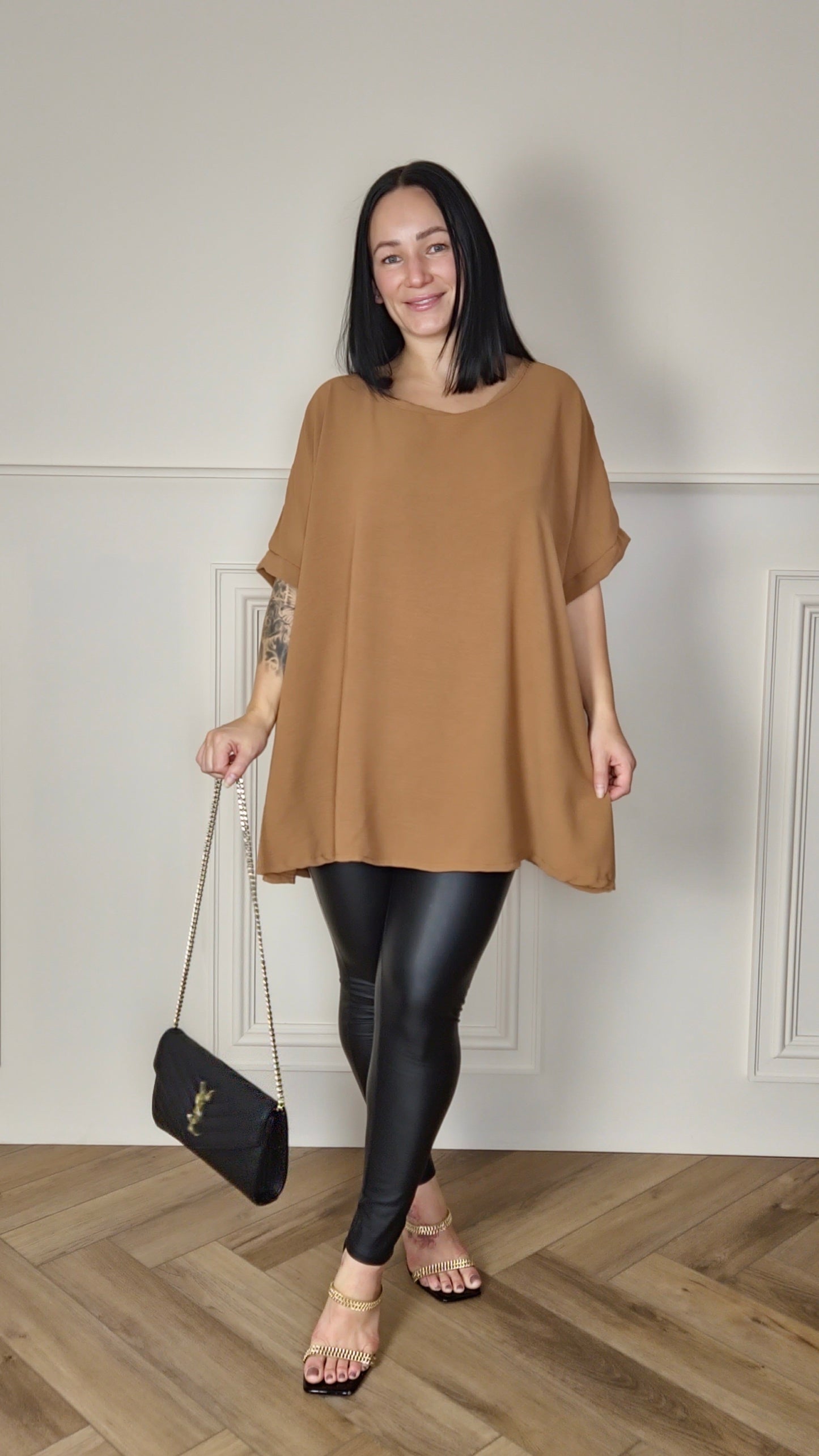 NIKITA - Italian Leopard Tie Back Tunic Top (Curve)