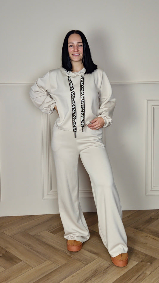 MILA - Leopard String Hoodie & Trouser Set