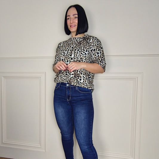 SYDNEY - Leopard Print T-Shirt 100% Cotton