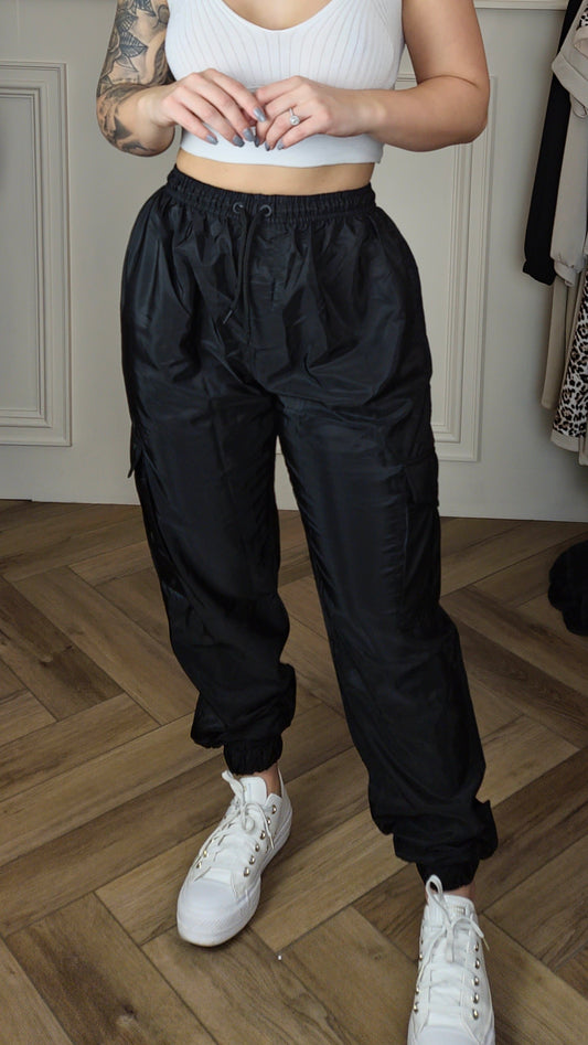 CLEO - Lightweight Cargo Joggers Black