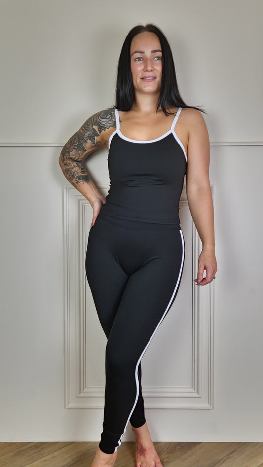 JESS - Contrast Panel Top & Leggings