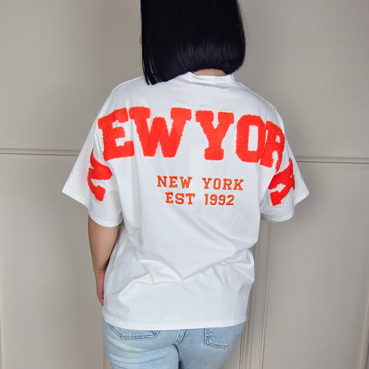 AMELIA - New York Embossed Back T-Shirt