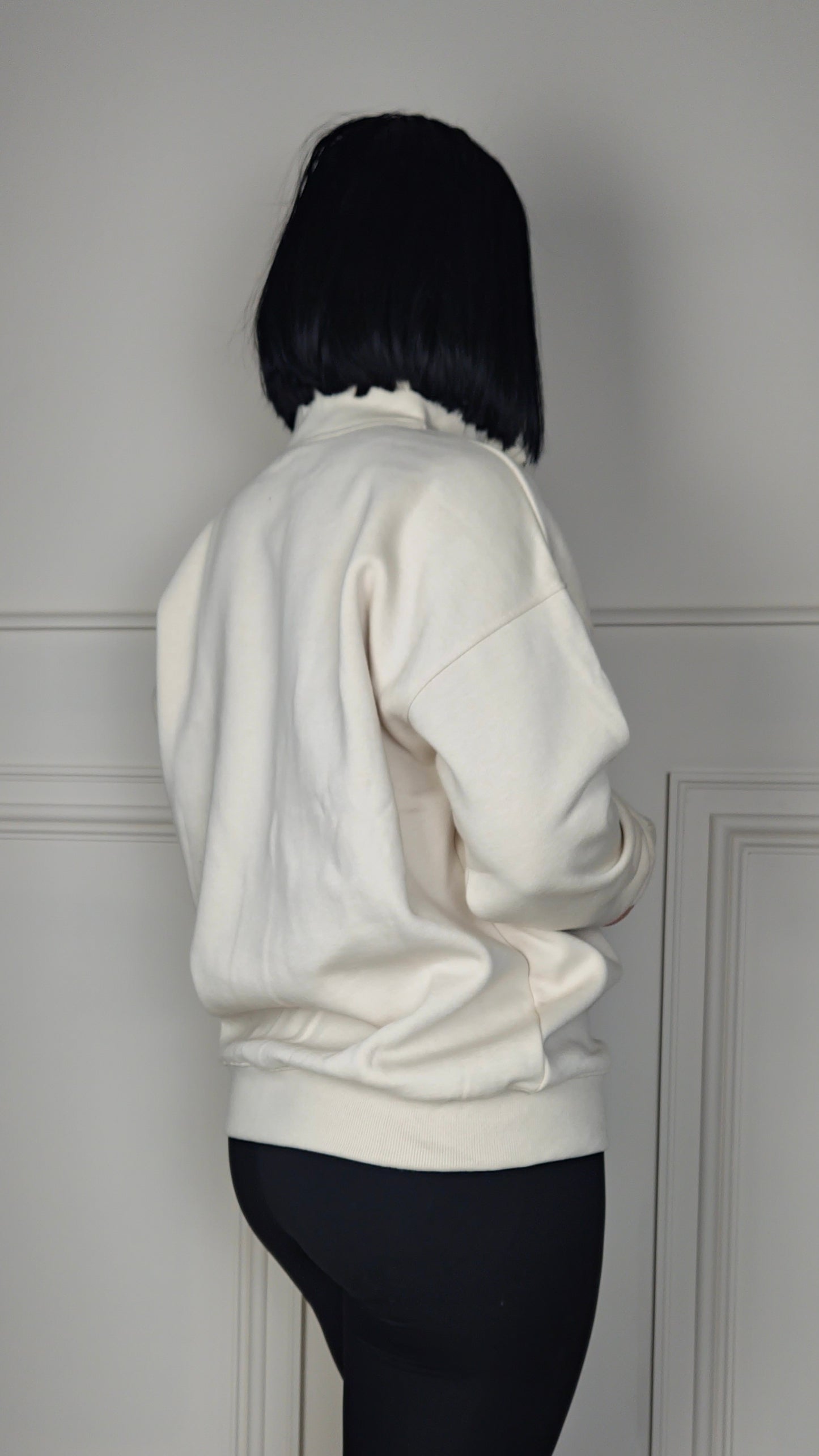 BROOKLYN - Half Zip Sweatshirt Cream