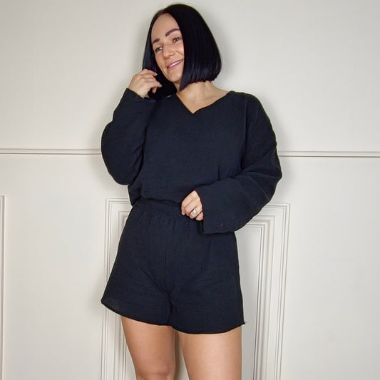 AKARI - 100% Cotton Waffle Style Two Piece Set