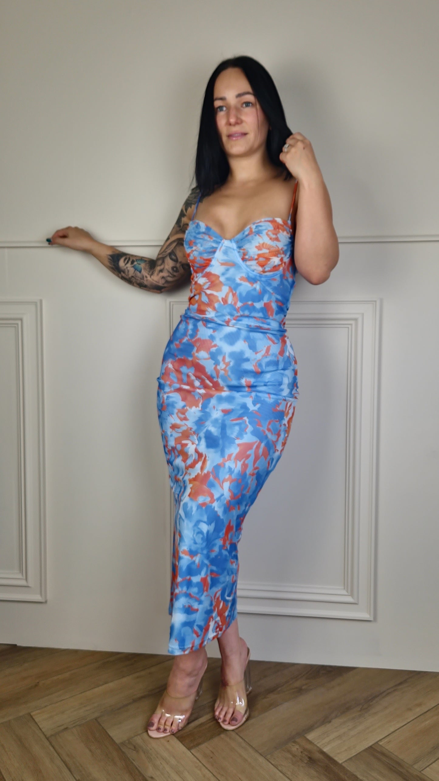 ROWAN - Tie Dye Print Midi Dress