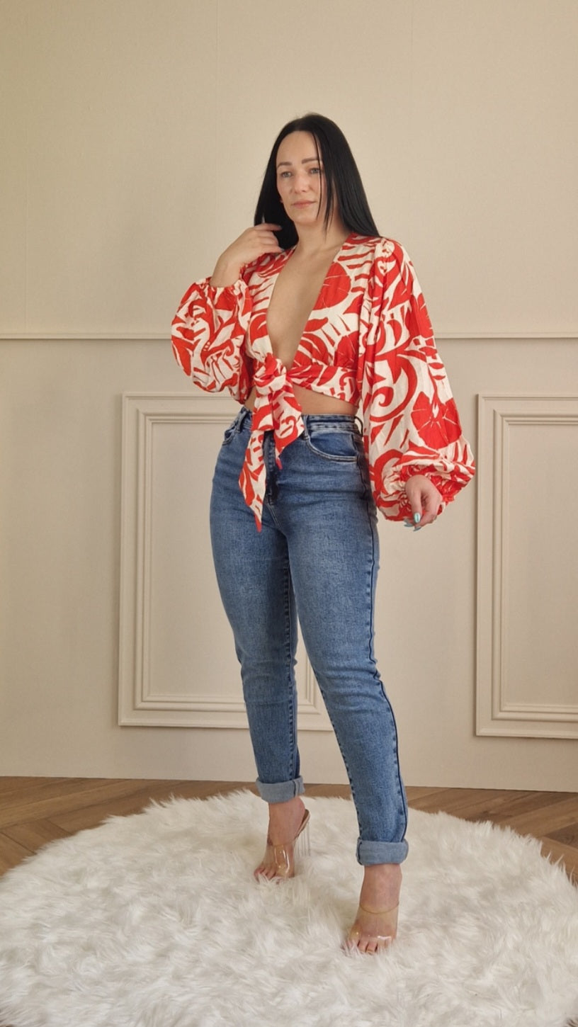 PIPPA - Mid Blue High Waist Jeans