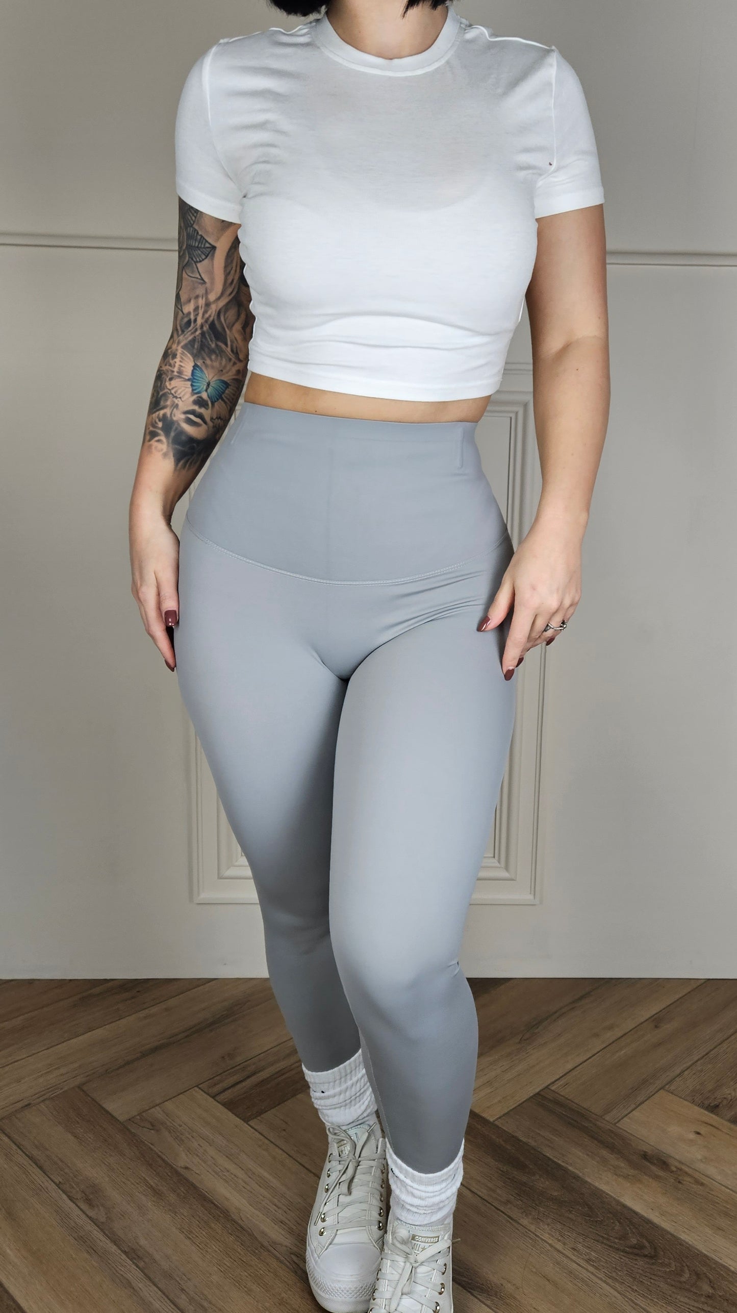 KODI - Energy High Waisted Sculpting Leggings Light Grey