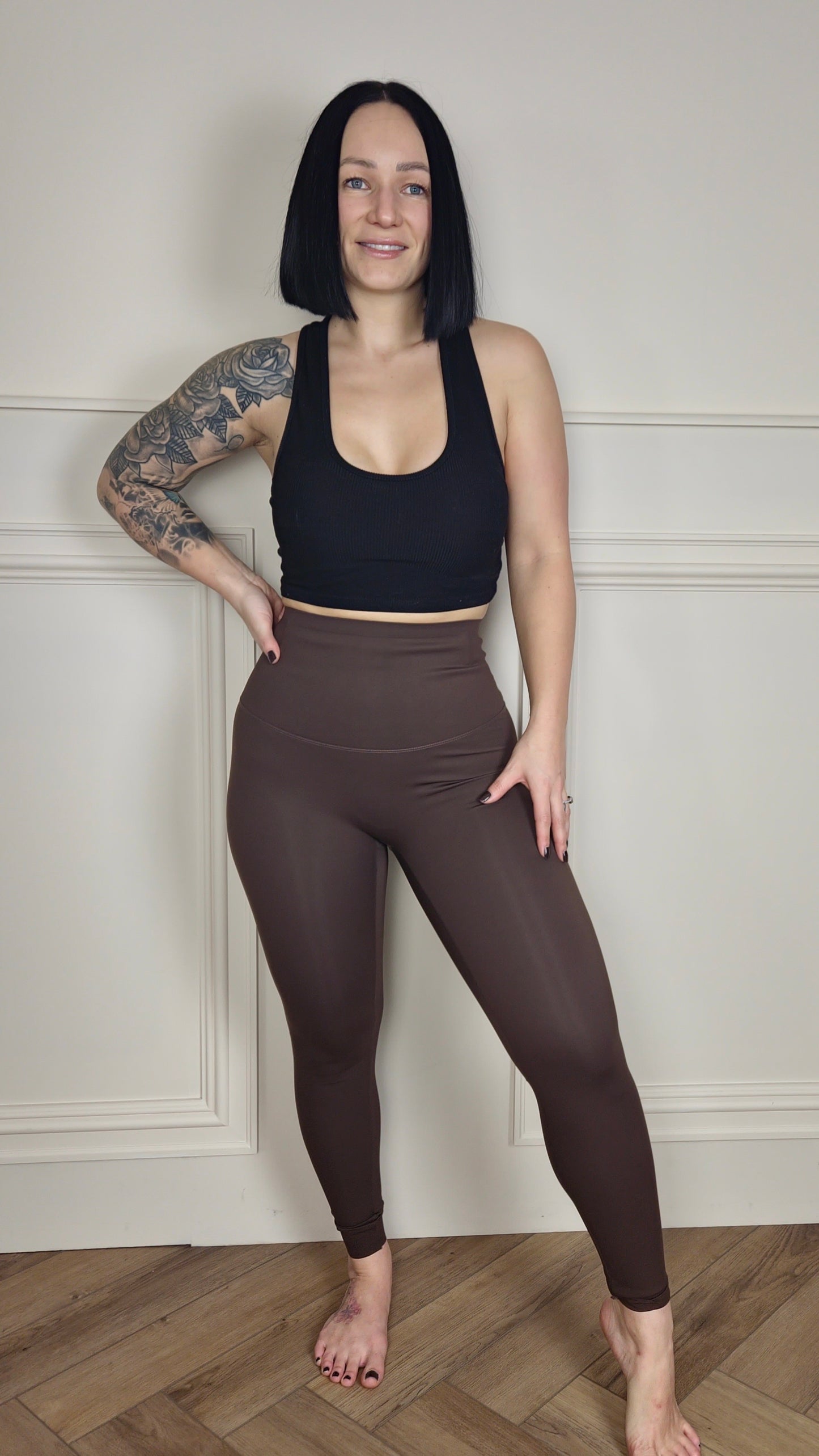KODI - Energy High Waisted Sculpting Leggings Brown