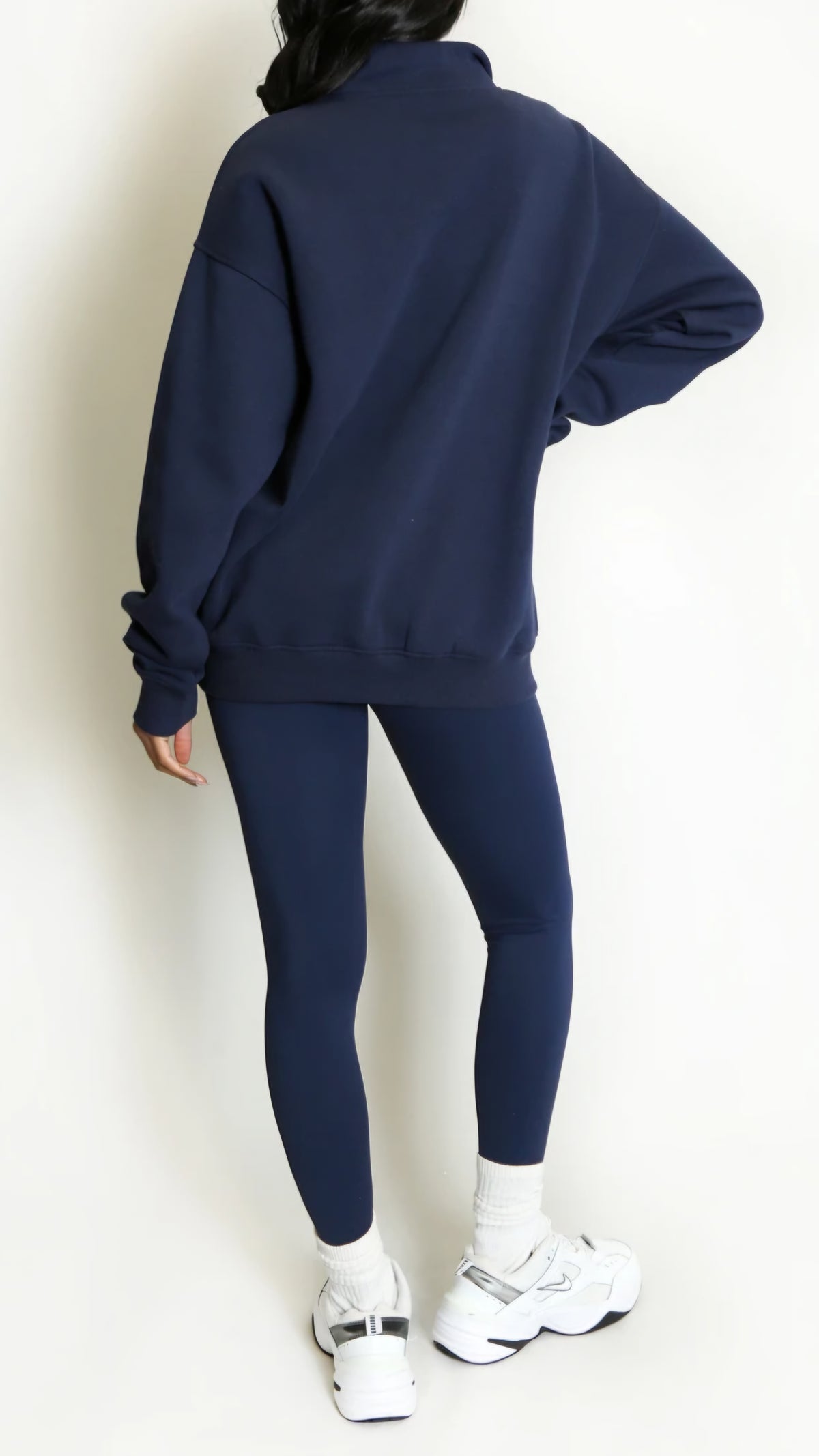 VANCOUVER - Embroidered Fleece Lined Jumper Navy